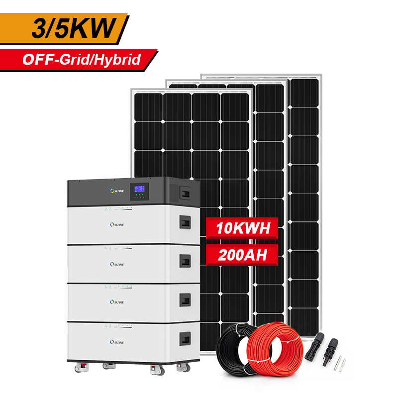 All In One 6000 cycles Smart BMS 51.2V 3KW 5KW 20kwh 400AH Solar Energy storage stackable battery with inverter