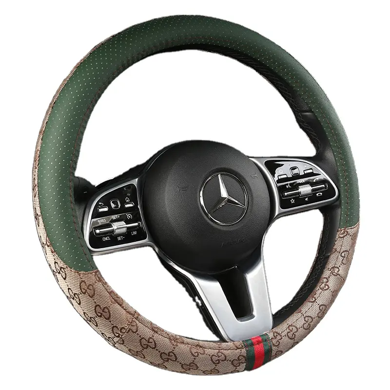 Fashion car steering wheel cover Leather protective cover, car accessories, four seasons