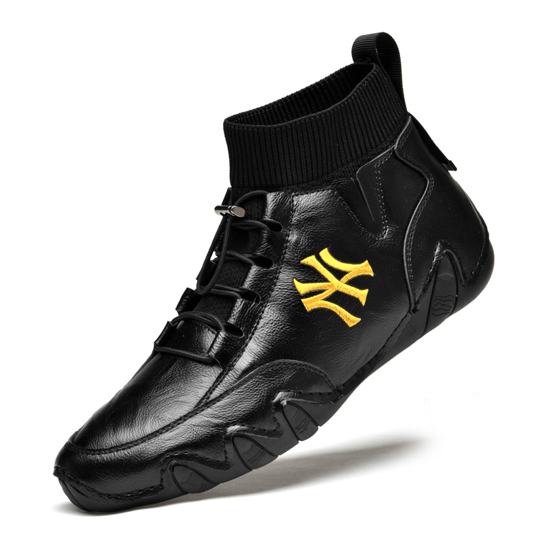 european trendy fashion genuine real leather shoes