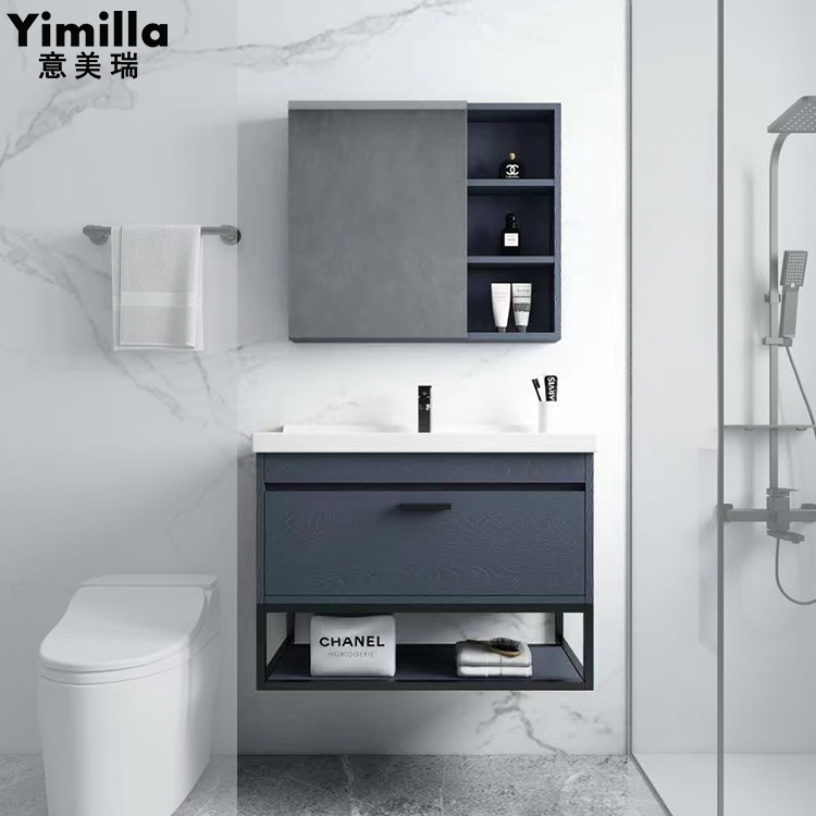 304 Stainless steel waterproof modern wall hanging bathroom cabinet