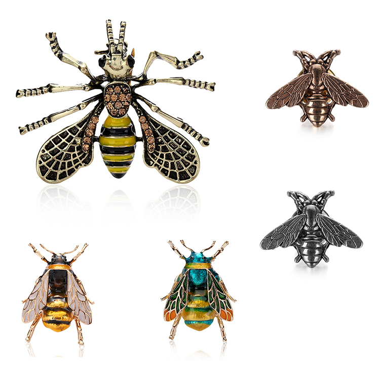 Wholesale custom size clothing accessories bumble bee brooch pin brooch