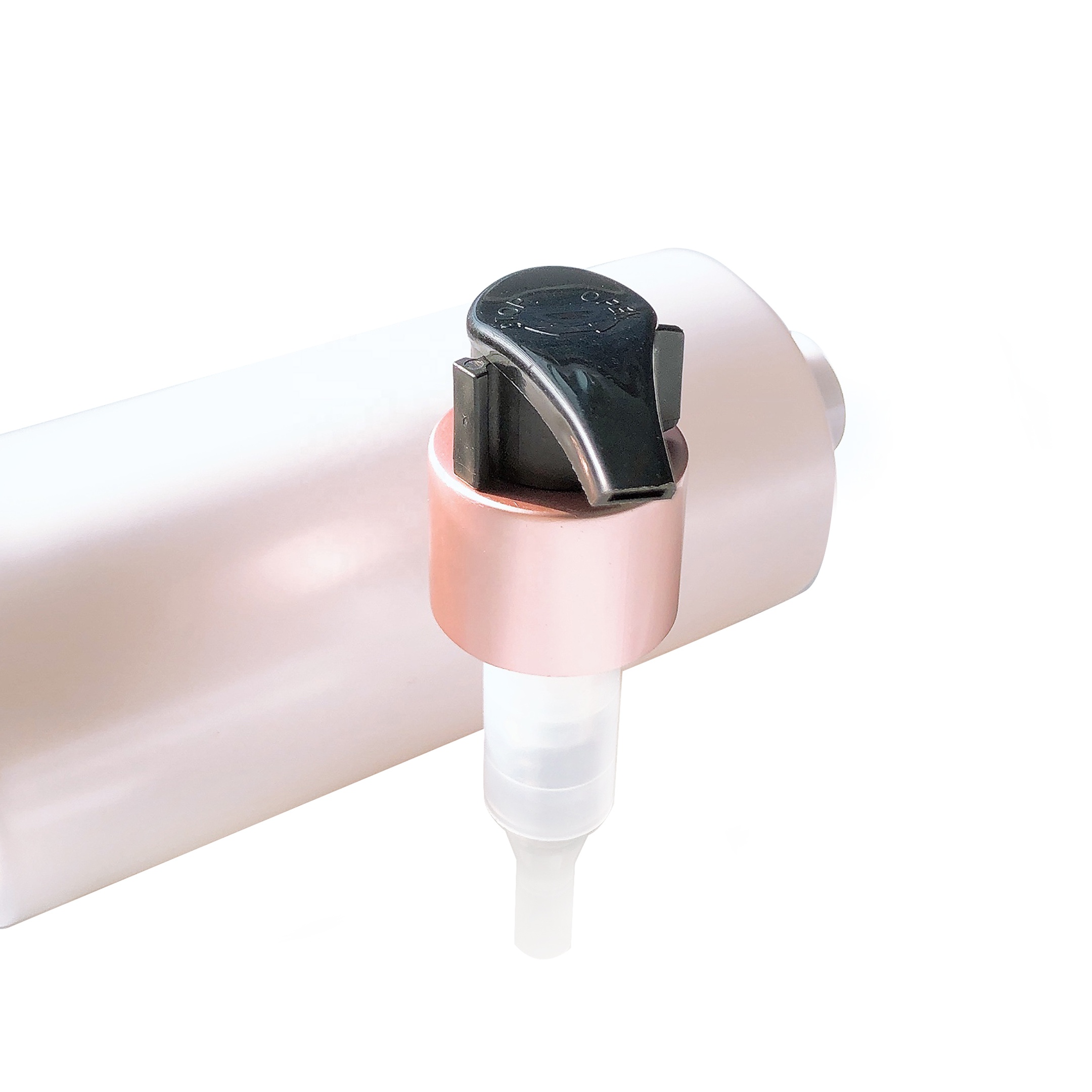 Empty Clear Plastic Airless Vacuum Pump Bottle Lotion Dispenser with Rose Gold Lid Portable Travel Makeup Cosmetic Bottle