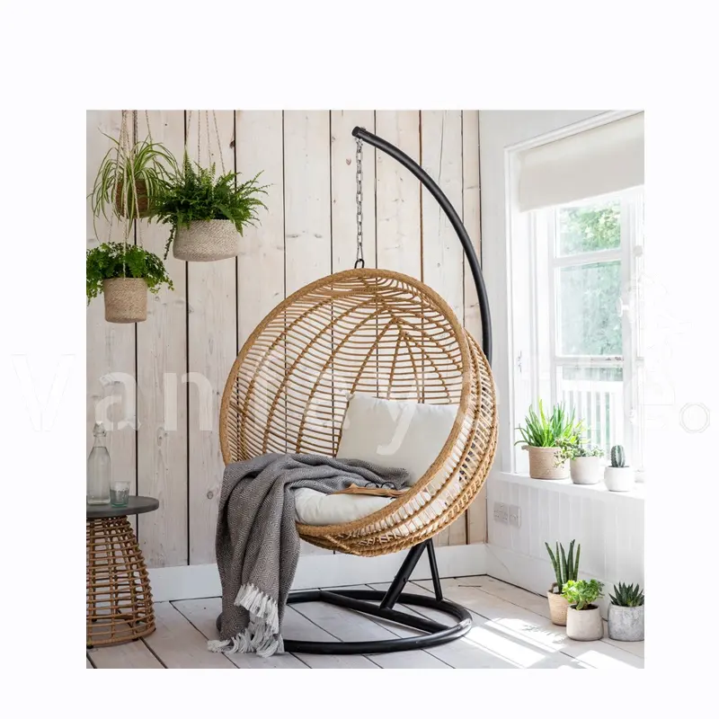 Garden Swing Chair Hanging Patio Swing Egg Chair Outdoor Furniture Garden Swing Chair with Stand