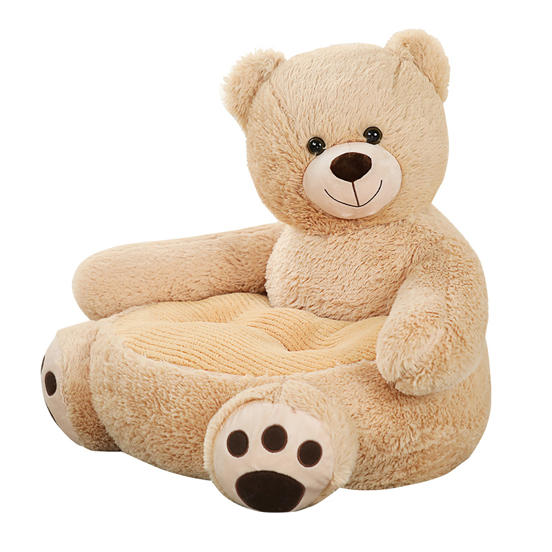 Wholesale cute teddy bear panda unicorn duck plush child sofa kids plush chair baby support seat plush sofa