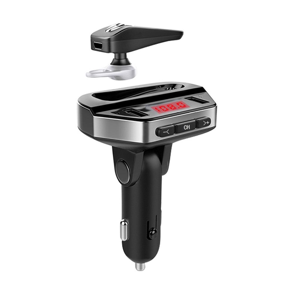Bluetooth FM-трансмиттер V6, автомобильный комплект громкой связи, модулятор для наушников, автомобильный аудио mp3-плеер с двойным USB-зарядным устройством, 3,1 А, аксессуары