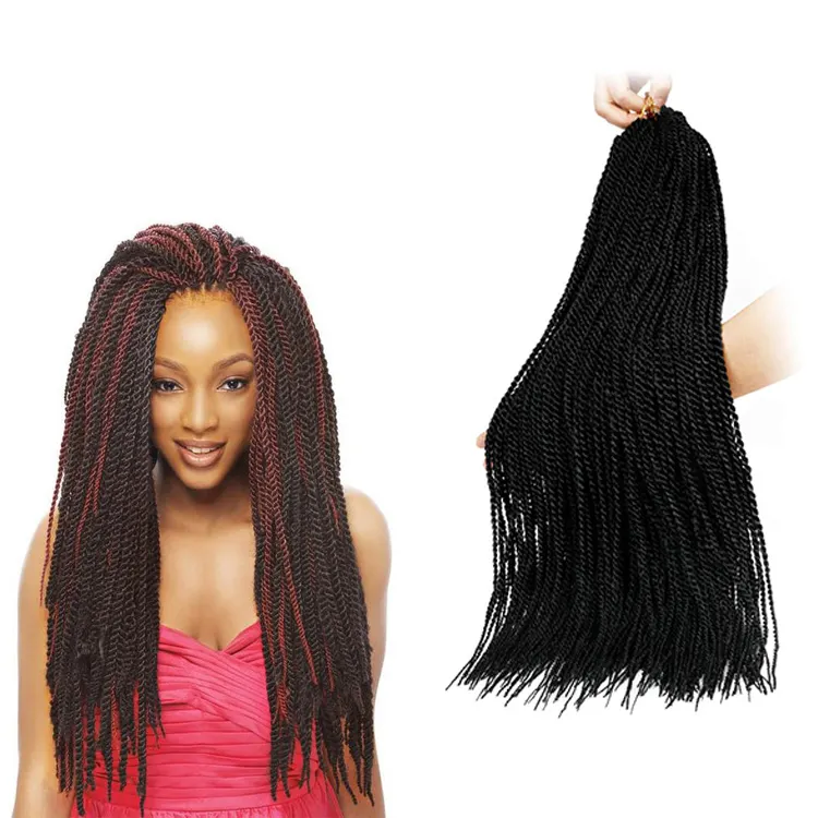 High Quality 18inch 115g 20strands Ombre Color Senegal Twist Crochet Braid Hair by handmade