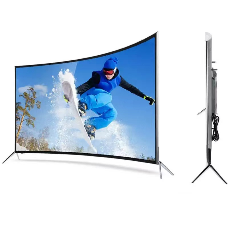 43 дюймовый экран монитор изогнутый телевизор 3000R HD Smart LCD TV ультратонкий цифровой HDR телевизор искусственный интеллект голосовое телевидение