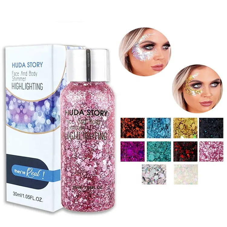 Wholesale Glitter Eyeshadow Gel Powder Multi Function Makeup Pigments Body Nail Eye Shadow Gel Liquid Eyeshadow