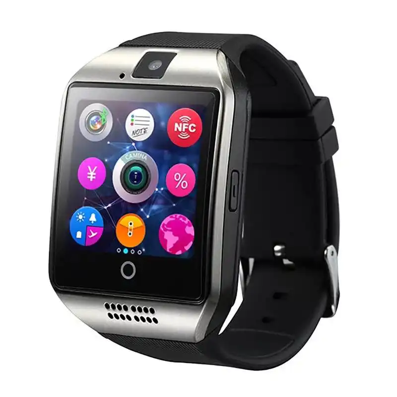 Q18 Smart watch with camera fitness activity track facebook whatsapp sync SMS smartwatch support SIM TF card for Android