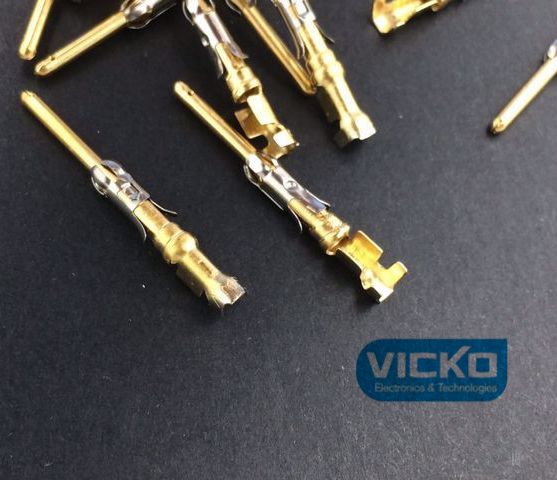 [VK] 66099-3 66099-4 CONN PIN 16-18AWG, золотистый обжимной соединитель, штекер