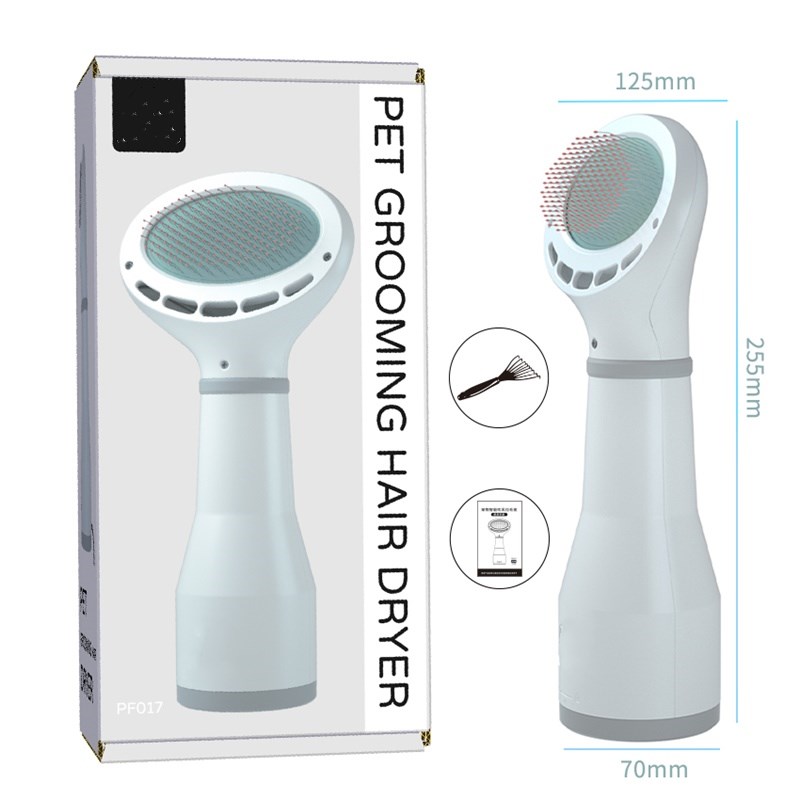 Samples Can Be Provided  Online Custom New Design 2 In 1 Pet Brush Dryer Pet Supplies Pet Blower Dryer Dog