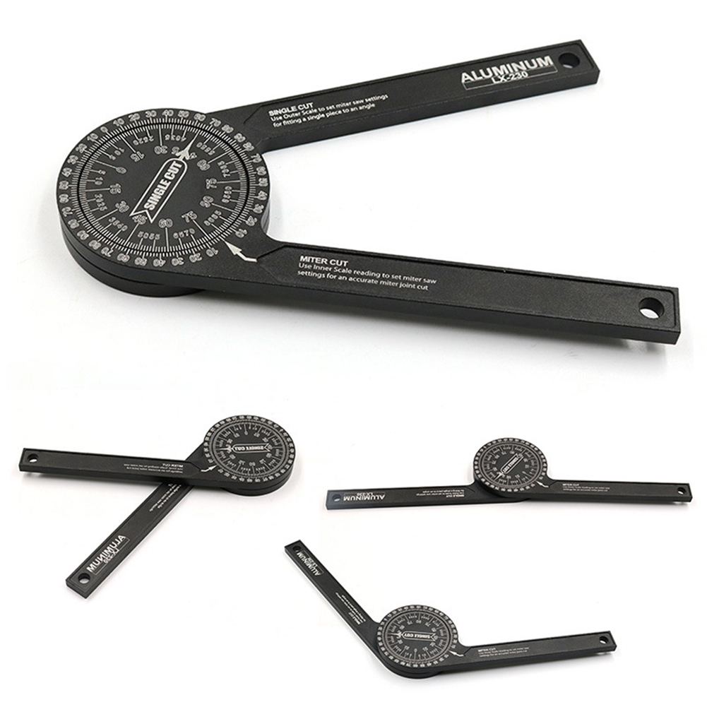 Miter Saw Protractor Aluminum Alloy Angle Finder Level Meter Miter Gauge Goniometer Protractor Inclinometer Measuring