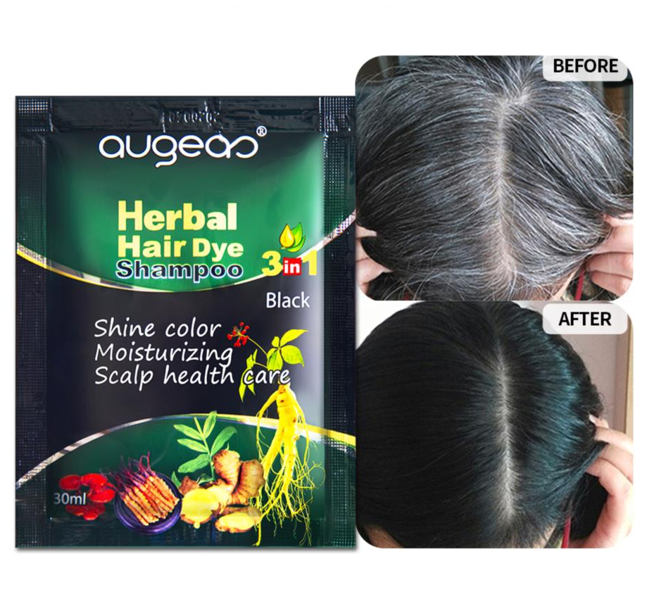 Guangzhou Meidu factory Thailand 30ml wholesale natural coloring cover gray hair brown black color hair dye shampoo in hair dye