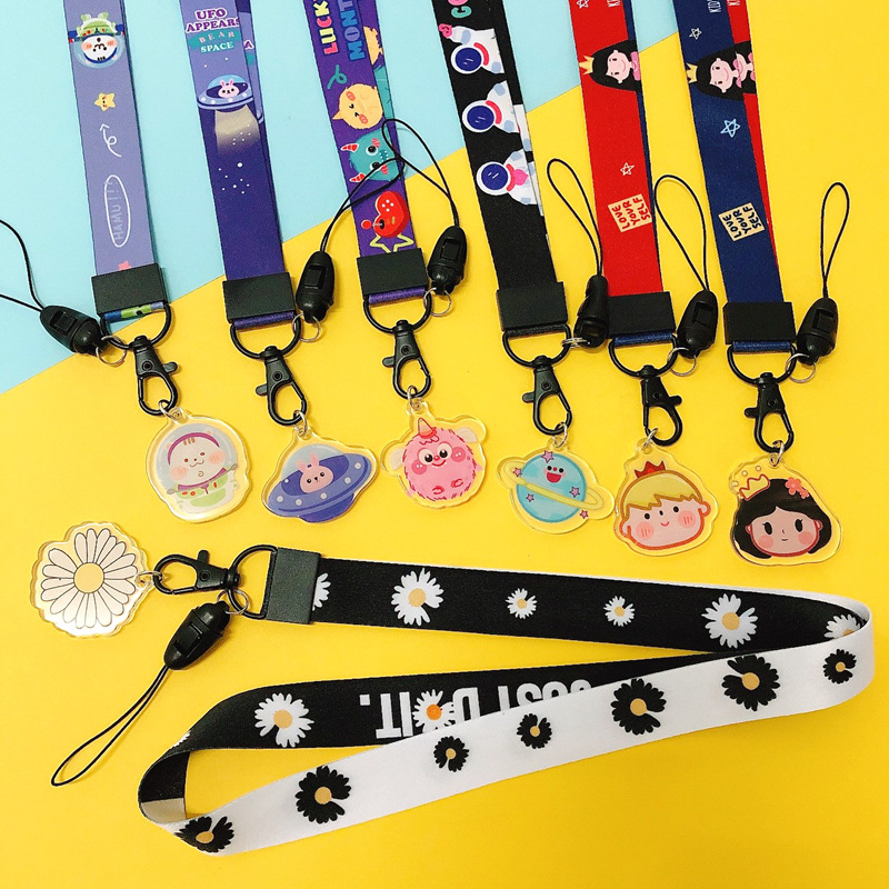 Fashion Hanging Neck Rope Plus Broadband Badge Card Set Lanyard Cartoon Mobile Ainime Phone Lanyard
