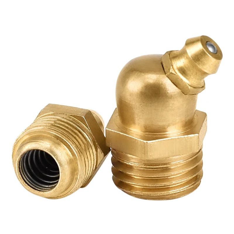 Wholesale 1/4 Brass 45/90 degree grease nipple/grease gun nozzle hydraulic Manufacture