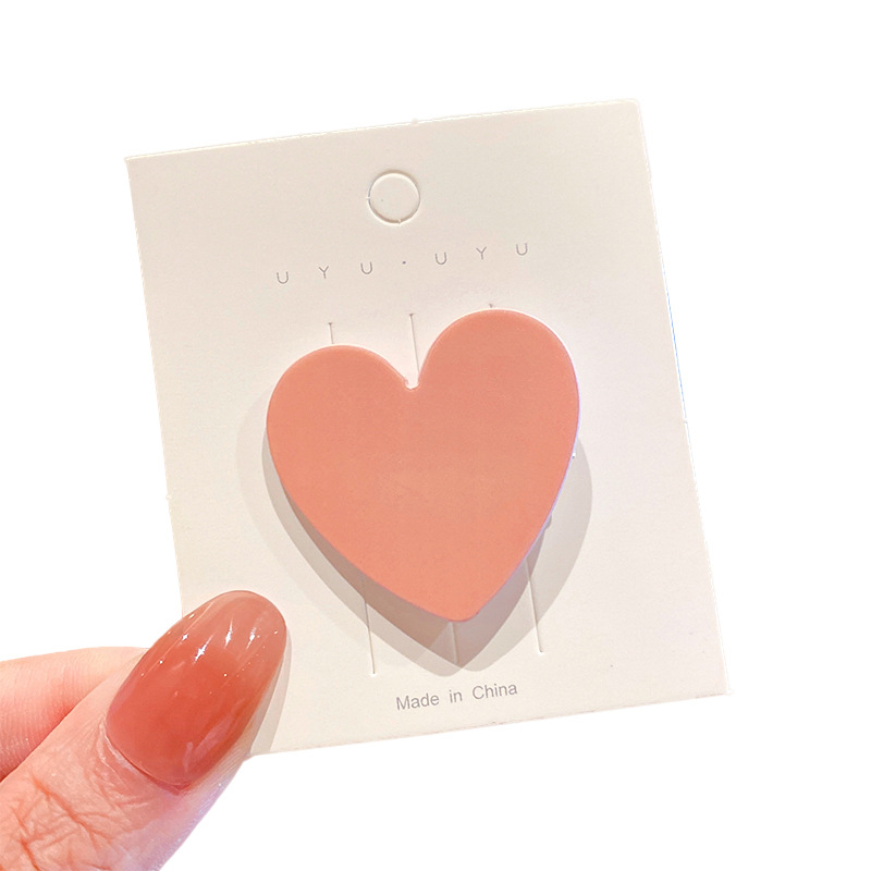 Korean new girl candy color love heart broken hairpin cute fashion macaron hair accessories