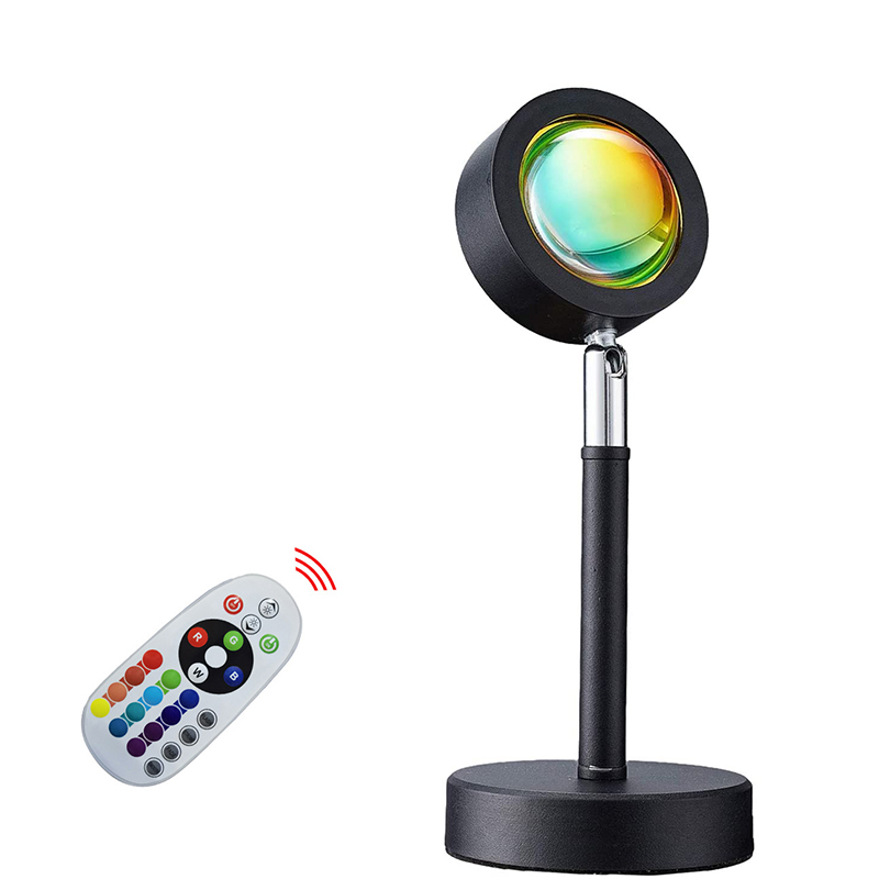 Sunset lamp 16 color rainbow projection light with remote net celebrity dedicated photography light rgb