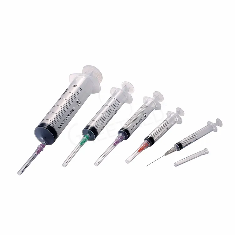 1ml 3ml 5ml 10ml 20ml 60ml luer lock plastic medical disposable syringe with needle
