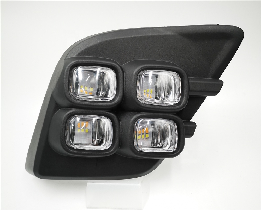 Дневные светодиодные фары для Toyota Hilux Revo Vigo 2015 2016 2017 DRL, дневные ходовые огни, указатели поворота, противотуманные фары, 2 шт.
