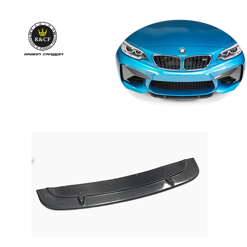 Стильный спойлер ST для переднего бампера из углеродного волокна для BMW M2 F87