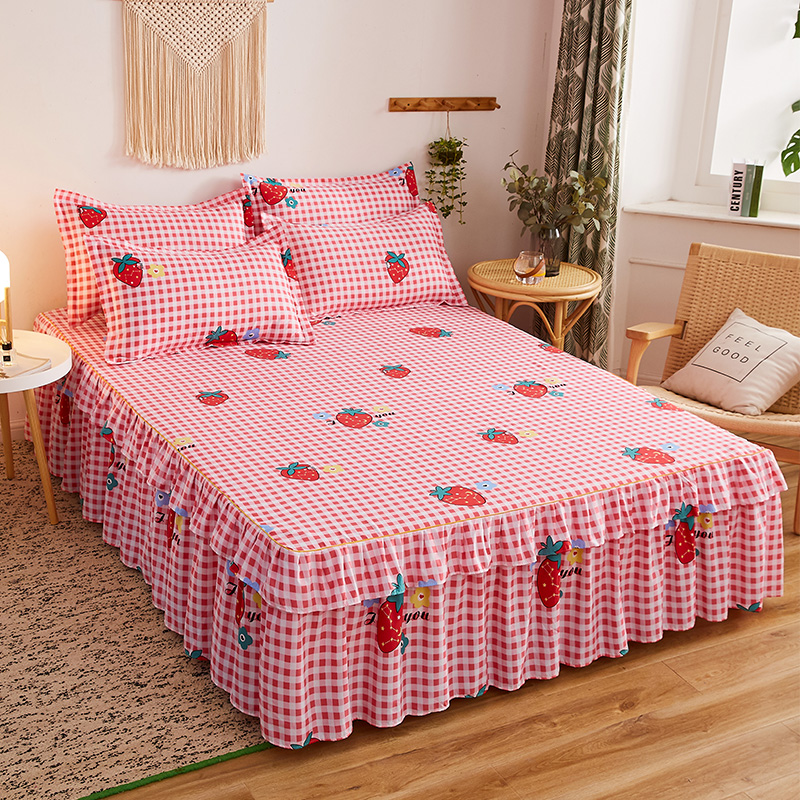High Quality Bedding Custom Color Size Soft Comfortable Cotton Modern Bed Skirt Cover