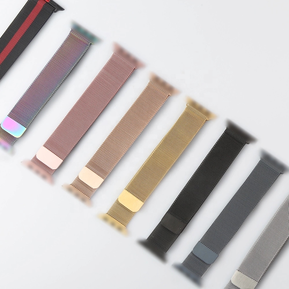 Миланская петля для Apple Watch Correa, металлический сменный сетчатый ремешок из нержавеющей стали для Apple Watch для W26 T500