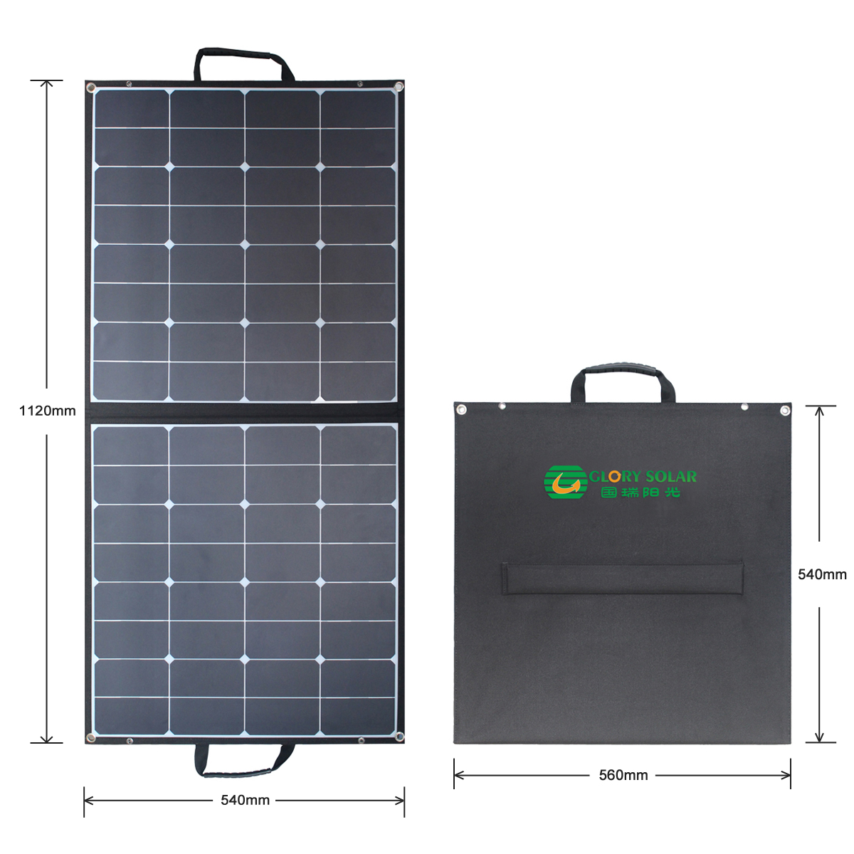 Высококачественная портативная складная солнечная панель Sunpower 100 Вт, складная полностью черная солнечная панель