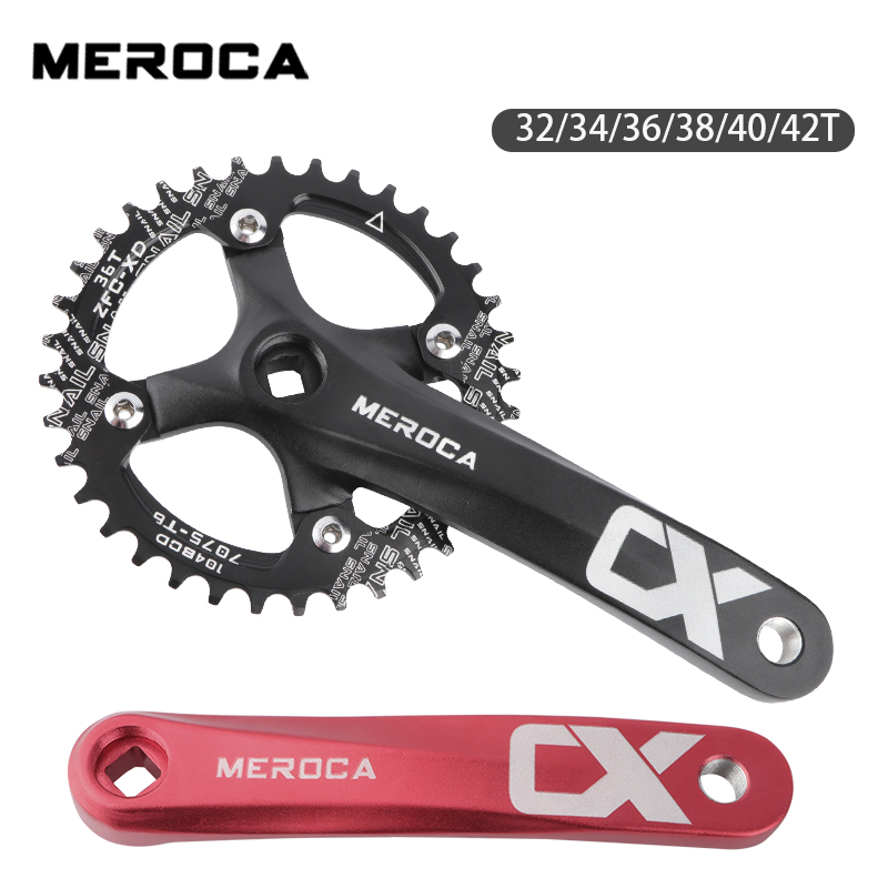 Звездочка с квадратным отверстием для горного велосипеда MEROCA 104BCD 170 мм MTB Кривошип 32/34/36/38/40/42T MTB коленчатый набор запчасти для велосипеда