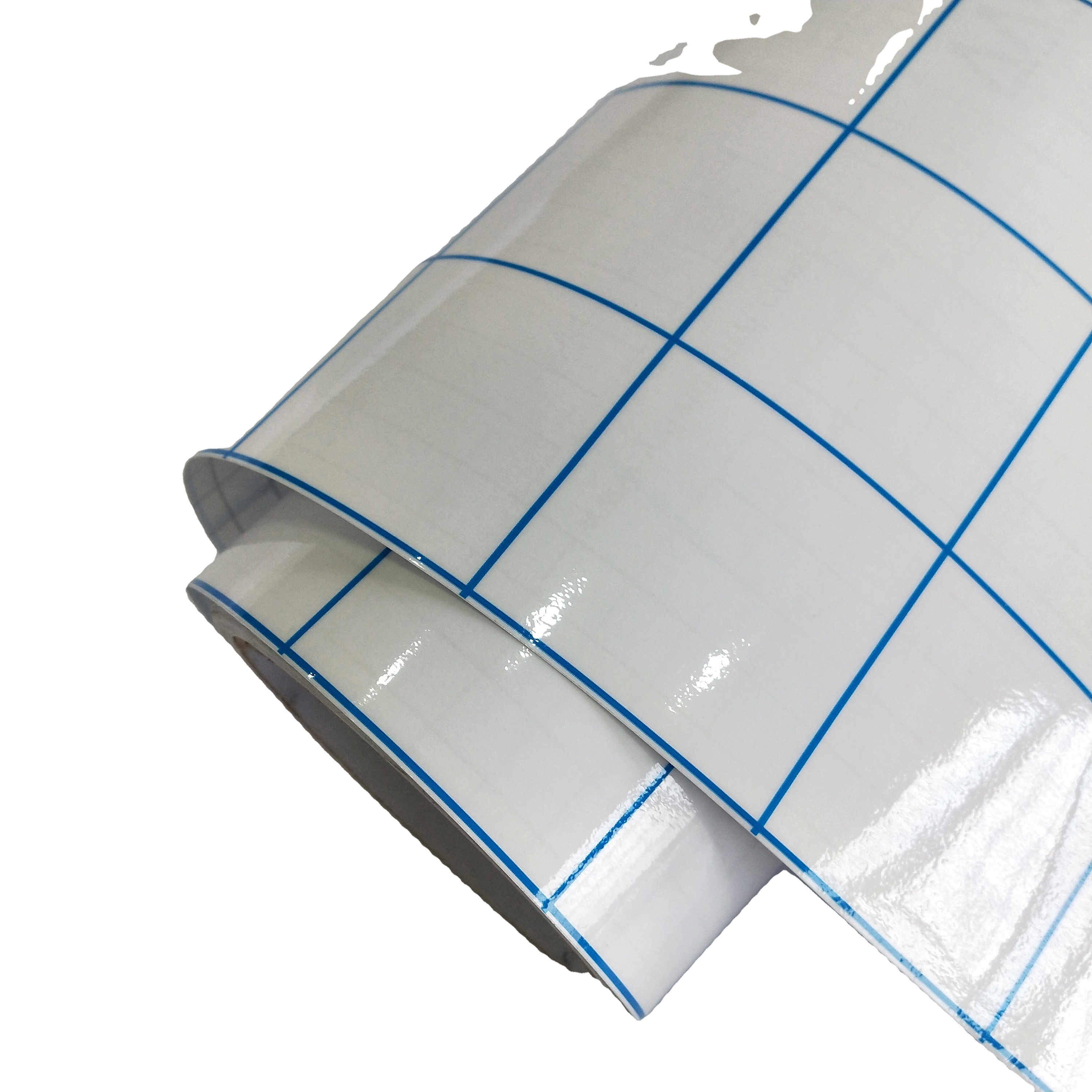 Glossy Transfer Film Self Adhesive Transparent Black Grids Sticker Roll
