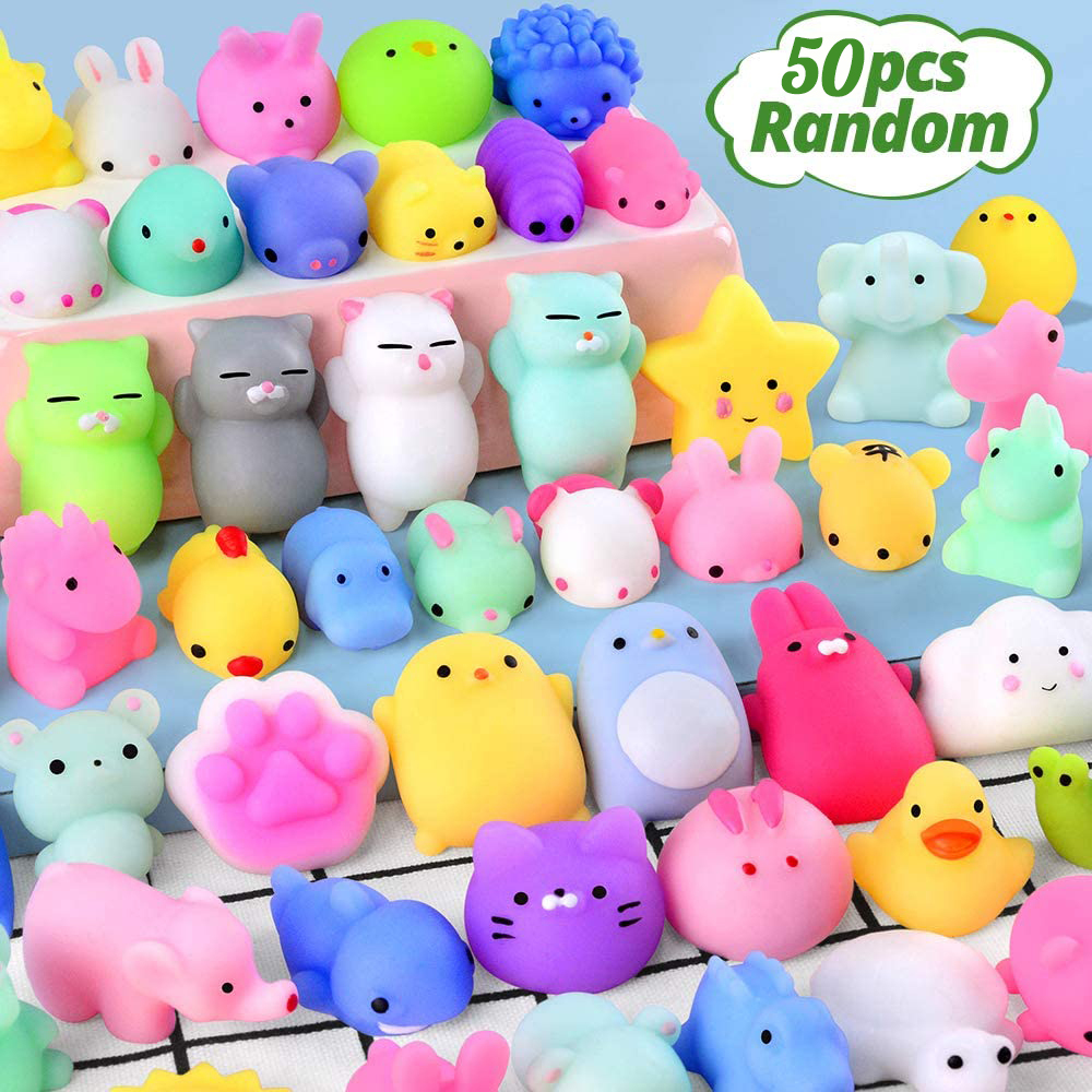Reduced pressure mini Tpr squeezing noctilucent mucus plush toy animal