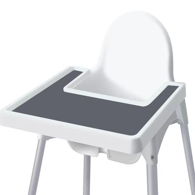 Easy To Clean Silicone Placemat Baby High Chair Tray Mat Highchair Grippy Coverall Placemat Silicone Mat For Highchair Tray
