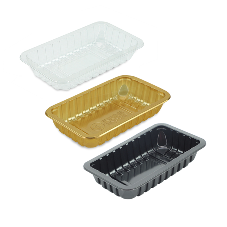 Tipack Biodegradable PLA Black Chicken Box Plastic Food Container Candy Tray Plastic