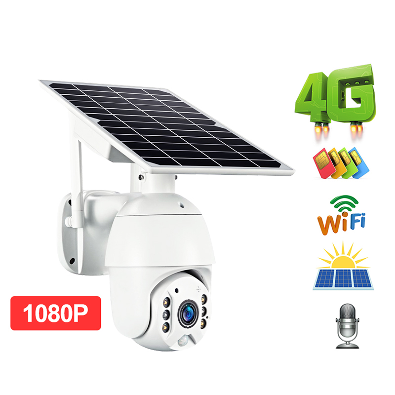 ALLTOP 4G купольная беспроводная наружная Wi-Fi IP 1080P PTZ Водонепроницаемая Солнечная камера с 5-кратным увеличением