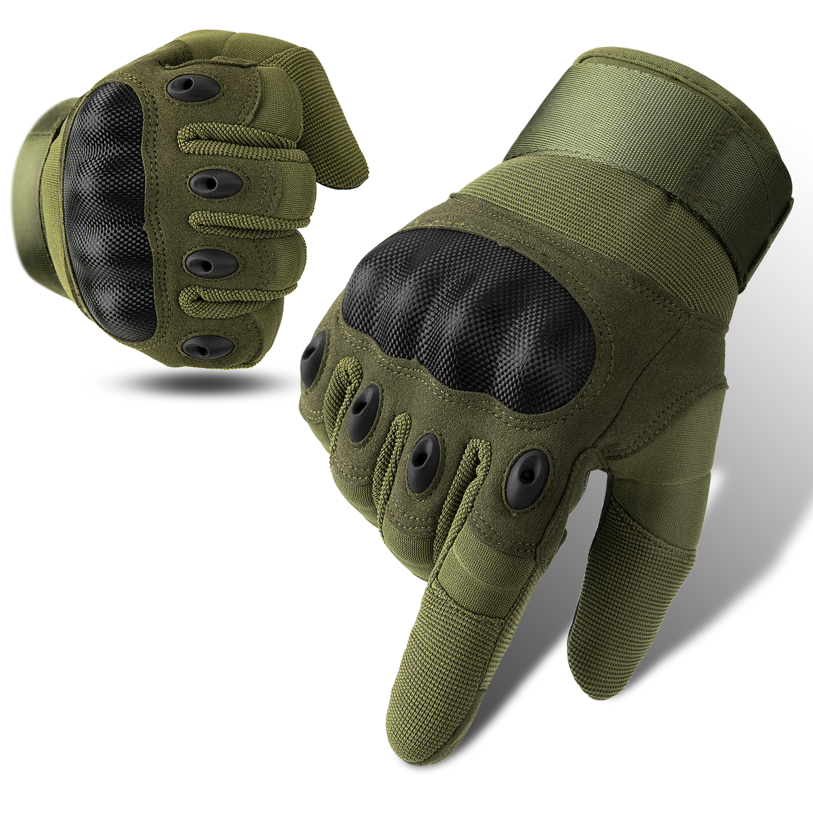 Breathable Extreme Sports Professional Polyester Carbon Fiber Leather Tactical Gloves