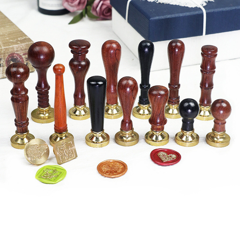 25Mm Removable Brass Heads Green Custom Logo Stamp Wax Sealing Antique Seal Wax Stamp