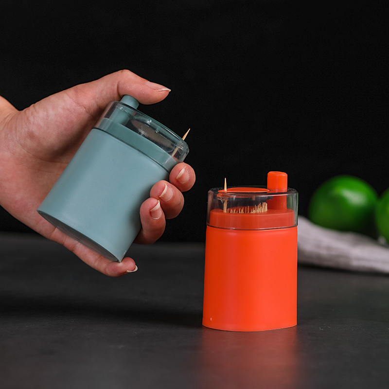 Factory Wholesale Creative Toothpick Holders Automatic Press Type Bottle Toothpick Box Household