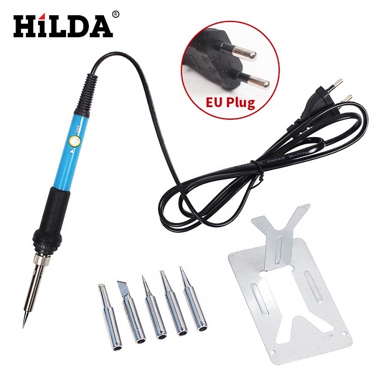 220V 60W Electric Soldering Irons 5Pcs Set Temperature Adjustment Welding Gun