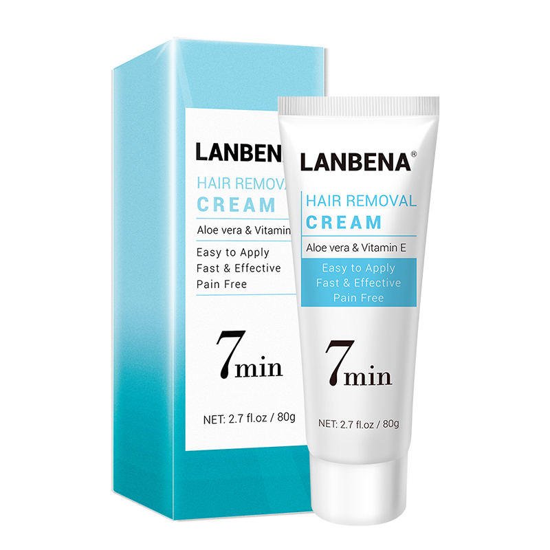 LANBENA Permanent Skin Hair Removal Cream Anti Darkening Natural Organic Aloe Vera Painless Body Hair Removal Depilatory Cream