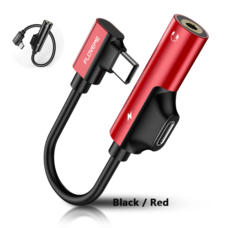 Free Shipping 1 Sample OK Aluminum Alloy charging audio adapter FLOVEME Smartphone 114mm USB adapter Connector type C Charge