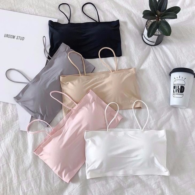 Hot sale Ice silk underwear girl student Korean vest wireless girl sexy bra