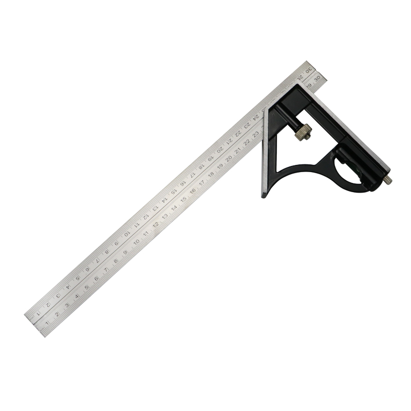 30cm Straight Parallel Measuring Drawing Metal Scale Ruler Combination Ruler