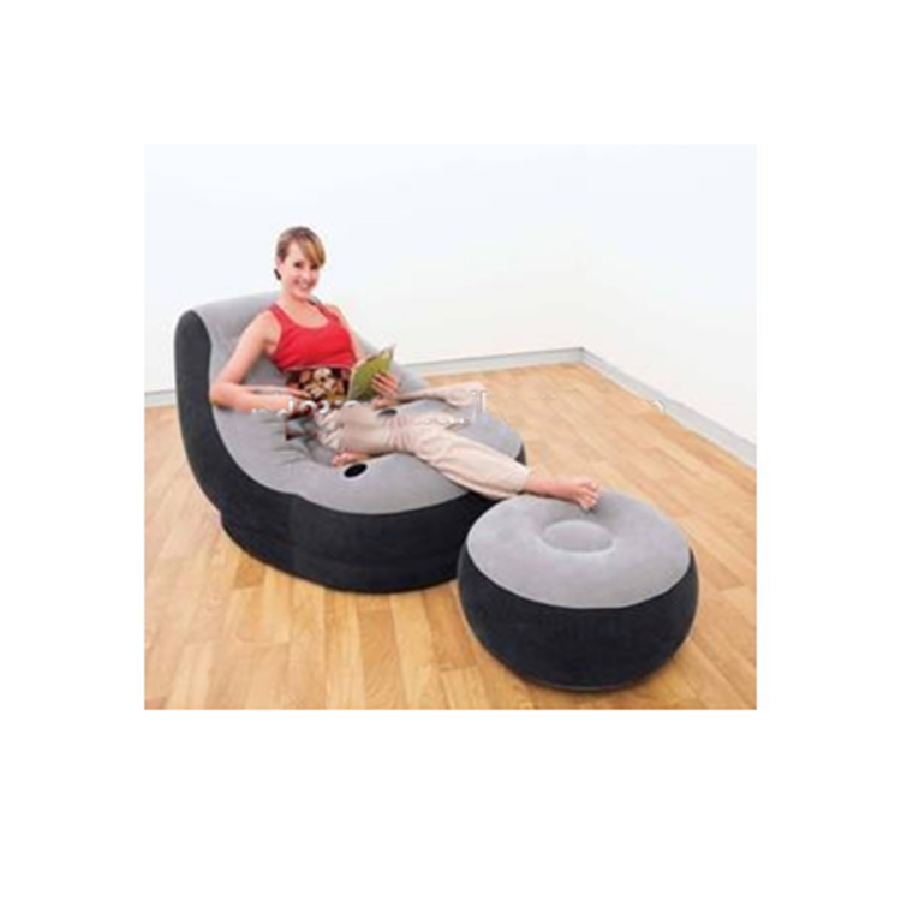Customized Modern Reclining TPULazy Inflatable Chair Polyvinyl Chloride Air Sofa Lounge for Outdoor & Living Room Relaxation