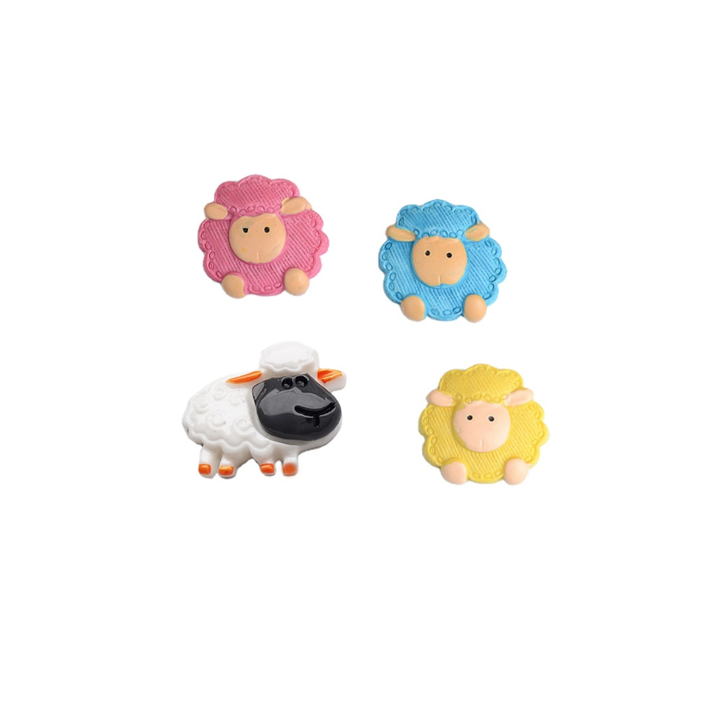 Yiwu wintop модные аксессуары Мультфильм искусственная овечка дизайн плоская задняя сторона животные Кабошоны