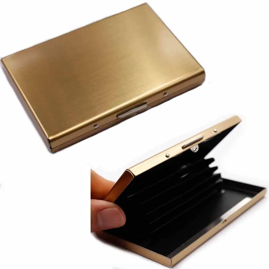 Business Card Holder Box Custom New Design Metal Business Card Case Box For Man's Gift Brass Card Holder