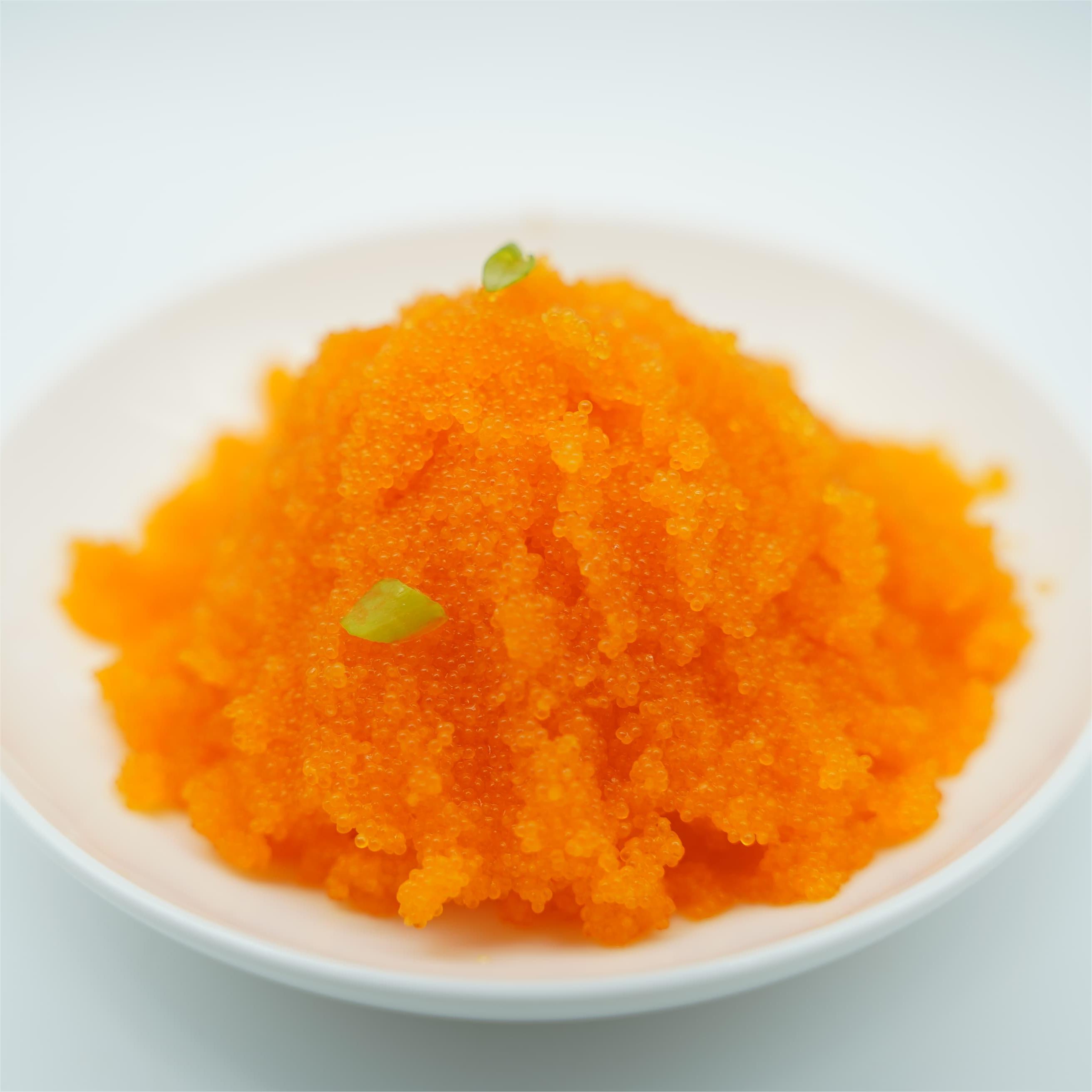 High Quality Factory Sale Fresh Capelin Roe Caviar Yellow Green Red Orange Roe Healthy Sushi Frozen