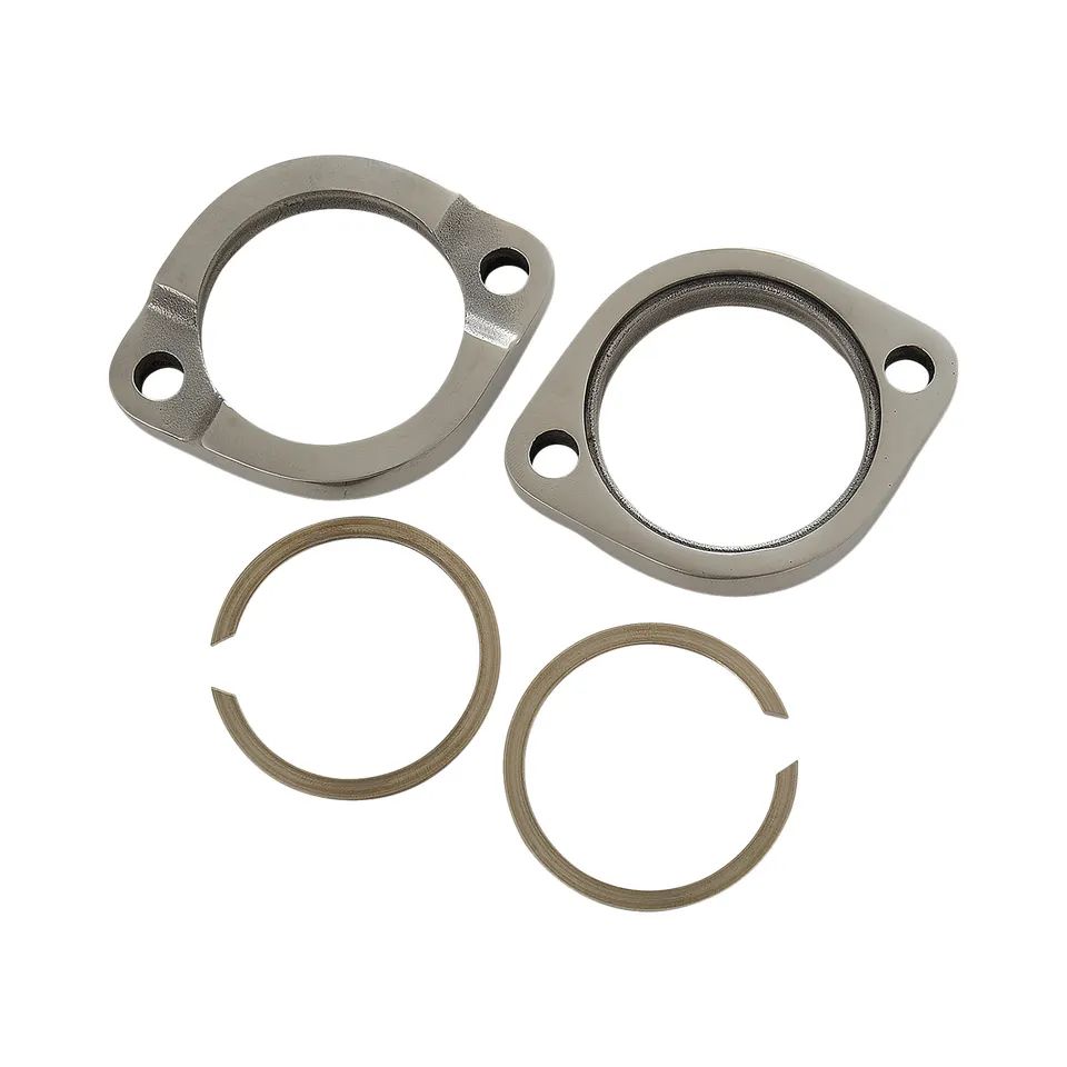 2 inch Exhaust Flange Pipe Header Slotted 2-Bolt Hole Flange, Universal Stainless Steel