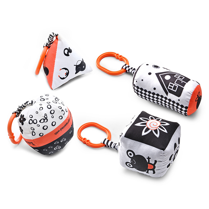 Yrb Newborns and toddlers Black and white baby rattle can chew crib hanging toys to soothe baby toys