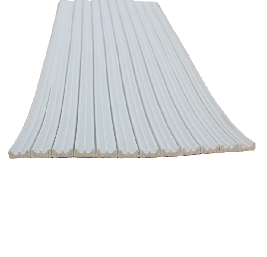 E shape white EPDM rubber weather strip anti-collision