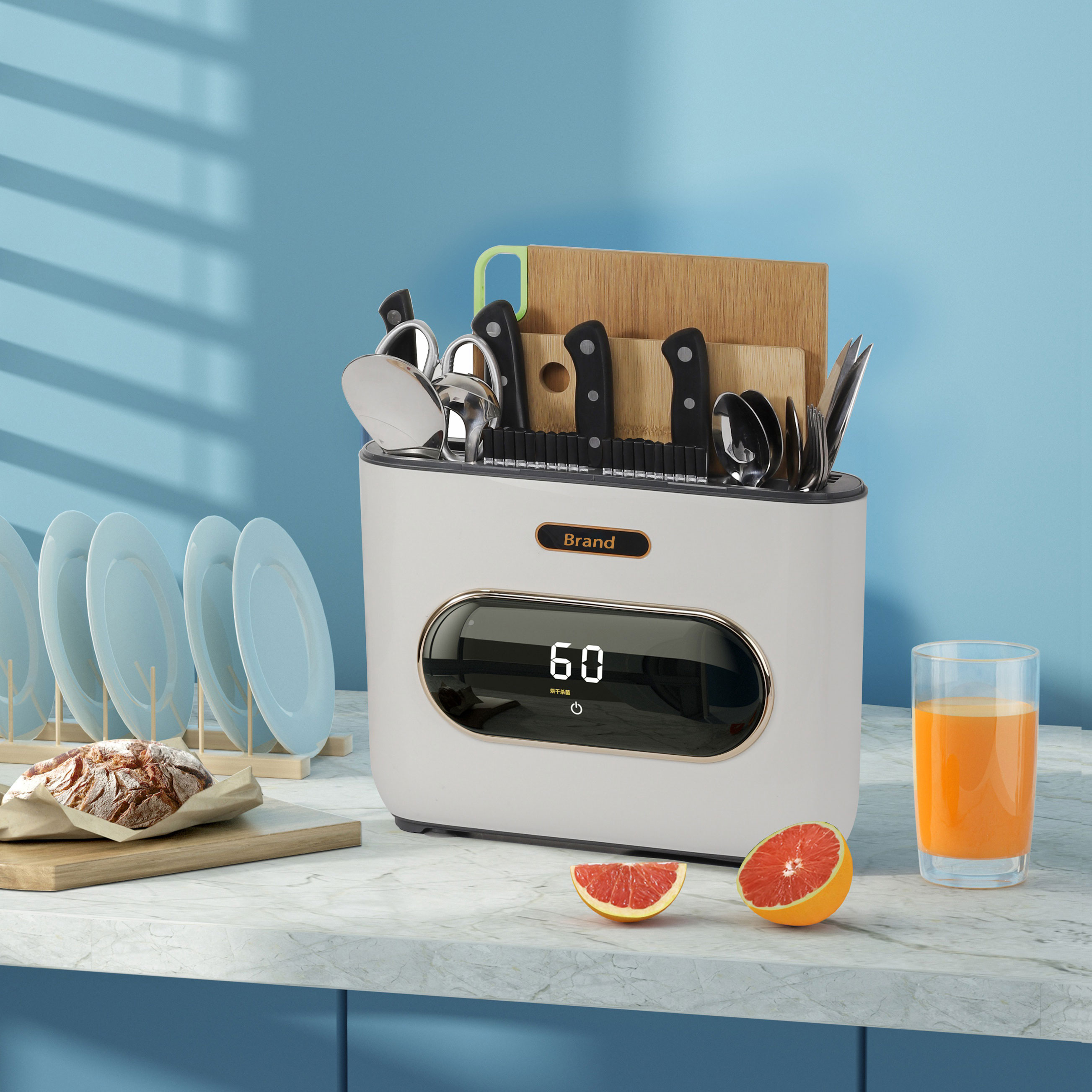 multifunctional kitchen fork spoon stand kitchen utensil holder cutlery, sanitizing cabinet