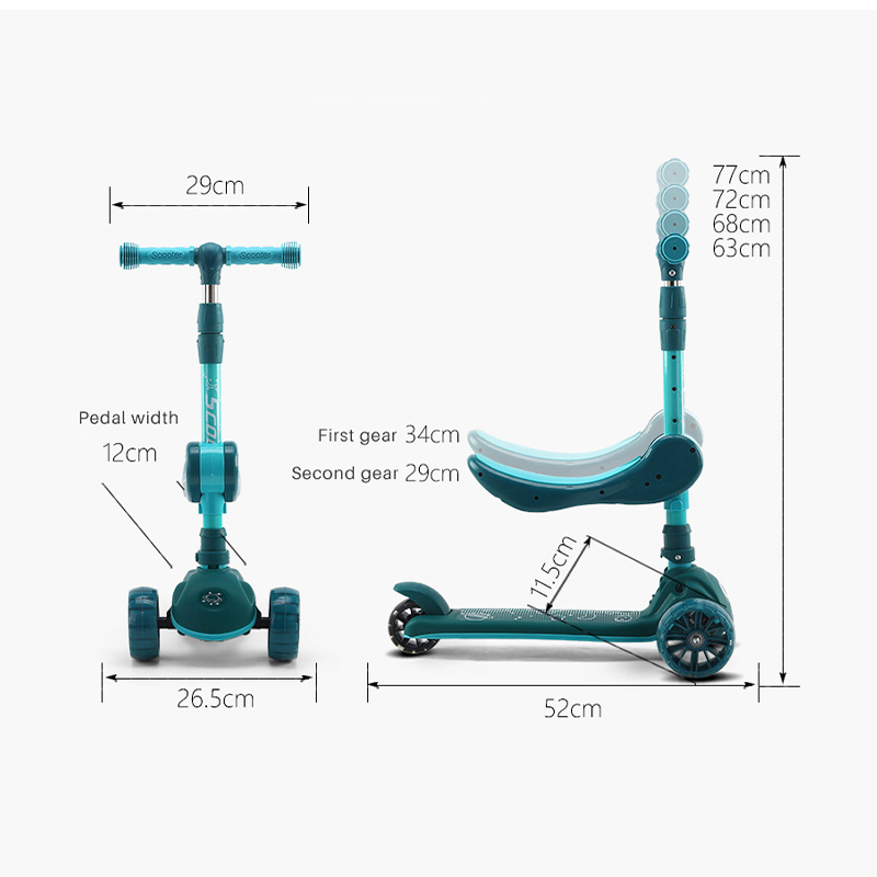 Factory Scooter Kids 2 in 1 Scooter Travel Fashionable for Kids Folding Scooters
